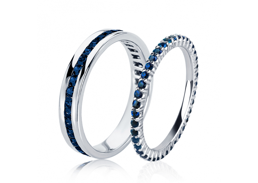 Красивые обручальные кольца парные из платины ПК-021С-04, ПК-022С-00 Platinum Lab фото