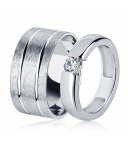 Плоское обручальное кольцо из платины ПК-109-00-ТМ1 PlatinumLab фото 1