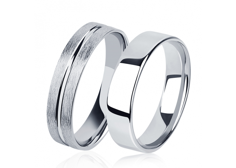 Обручальные кольца парные из платины ПК-110-00-ТМ2, ПК-110-00  Platinum Lab фото