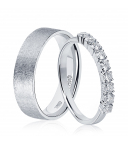 Матовое обручальное кольцо из платины ПК-110-00-М1 Platinum Lab фото 1
