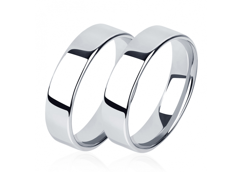 Одинаковые обручальные кольца из платины ПК-110-00, ПК-110-00 Platinum Lab фото