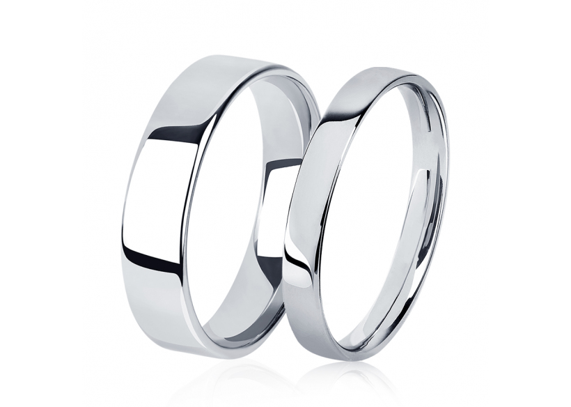 Венчальные кольца из платины ПК-110-00, ПК-113-00 Platinum Lab фото