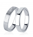 Белое обручальное кольцо из платины ПК-111-00-М2 Платинум Лаб фото 1