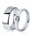 Широкое обручальное кольцо из платины ПК-112-00 Platinum Lab фото 1