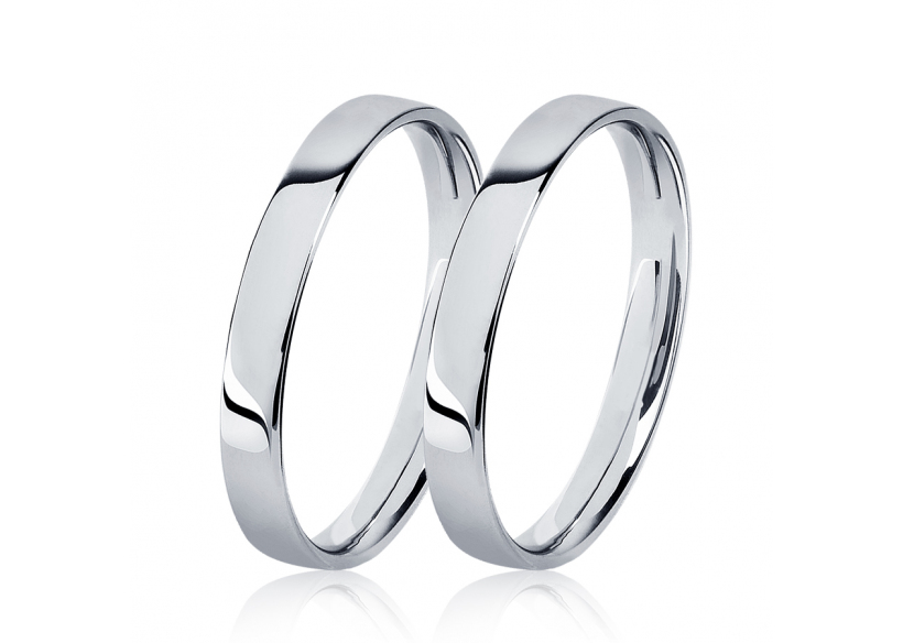 Одинаковые обручальные кольца из платины ПК-113-00, ПК-113-00 Platinum Lab фото