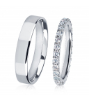 Гладкое обручальное кольцо без камней из платины ПК-114-00 Platinum Lab фото 1