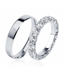 Гладкое обручальное кольцо без камней из платины ПК-114-00 Platinum Lab фото 1
