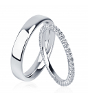 Гладкое обручальное кольцо из платины ПК-117-00 Platinum Lab фото 1
