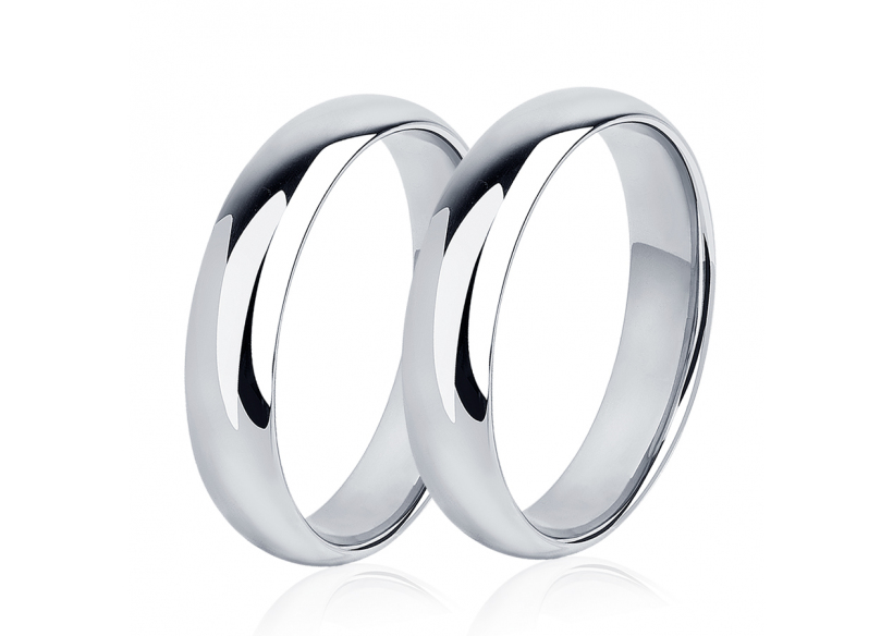 Парные обручальные кольца без камней из платины ПК-118-00, ПК-118-00 Platinum Lab фото