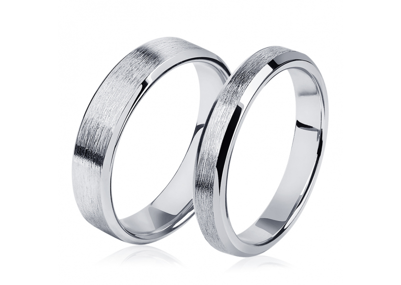 Парные обручальные кольца из платины ПК-140-00-М2, ПК-141-00-М2 Platinum Lab фото