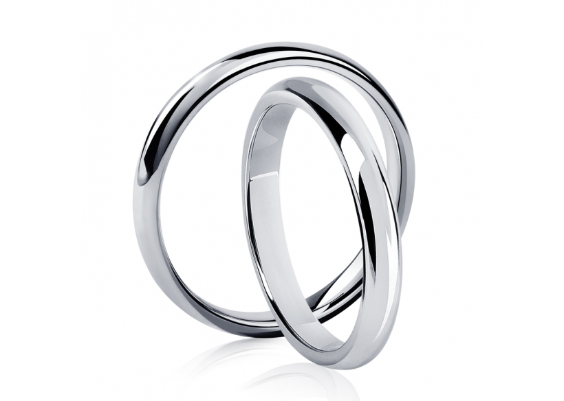 Красивые обручальные кольца парные из платины ПК-123-00, ПК-133-00 Platinum Lab фото