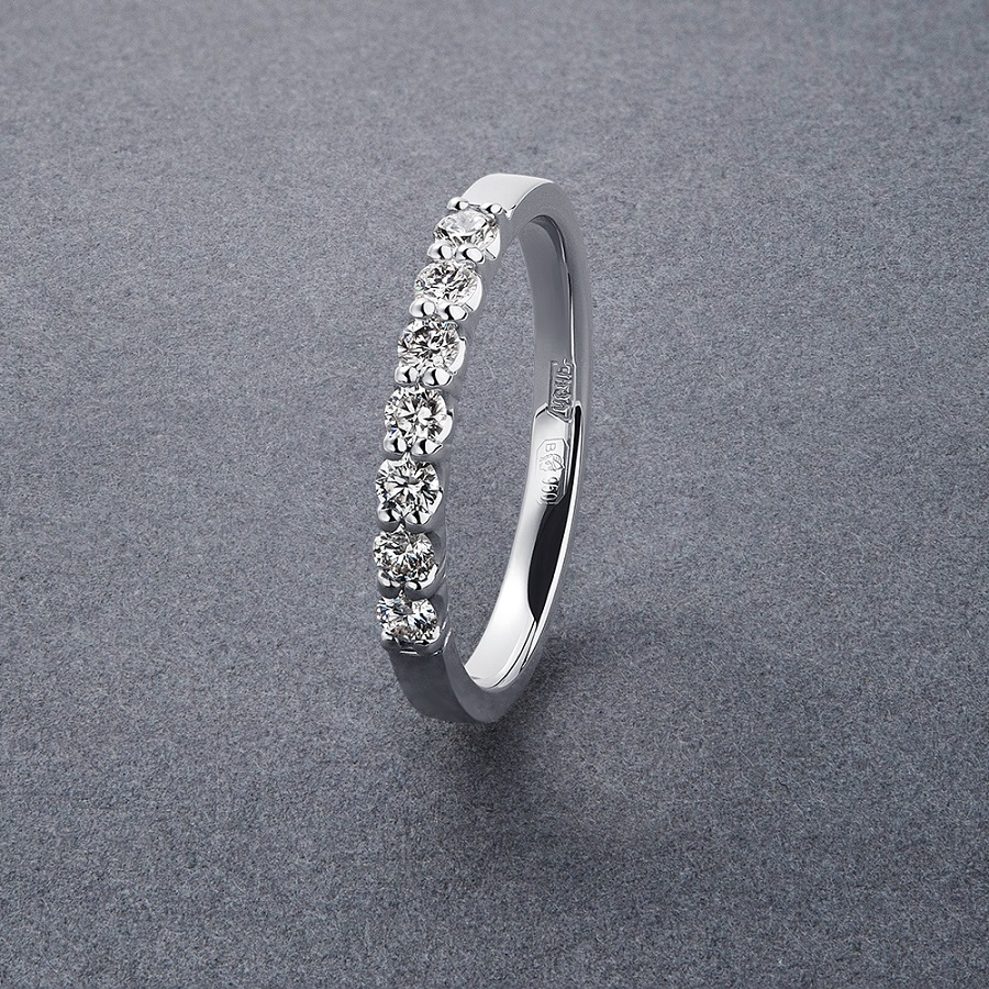 Обручальное кольцо из платины с 7 бриллиантами ПК-044-04 Platinum Lab фото 5