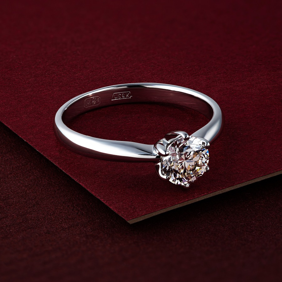 Помолвочное кольцо из платины с бриллиантом ПК-088-037 Platinum Lab фото 6
