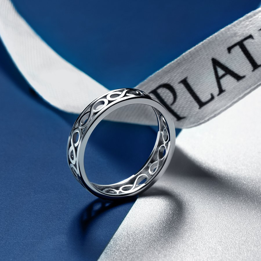 Ажурное кольцо из платины ПК-136-00 Platinum Lab фото 4