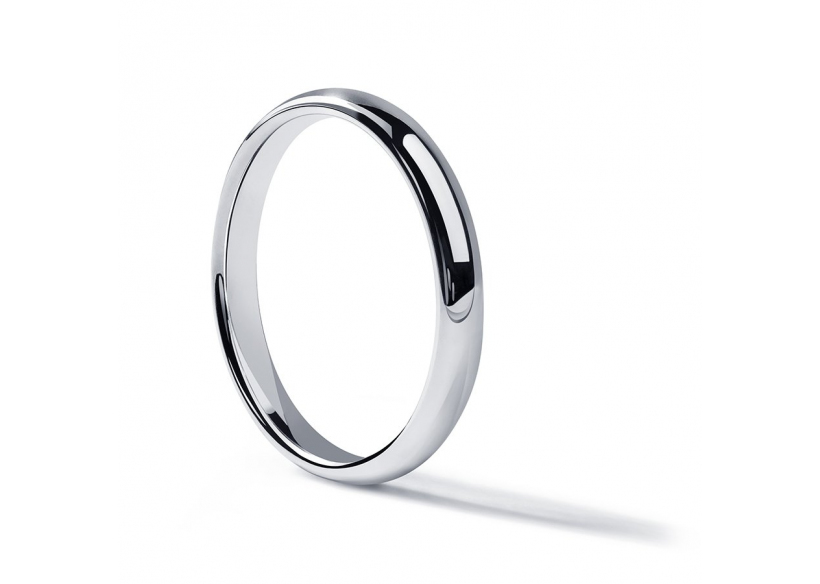 Гладкое обручальное кольцо из платины ПК-143-00 PlatinumLab  фото 2