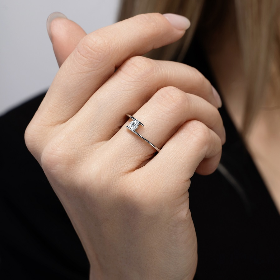Помолвочное кольцо из платины с бриллиантом ПК-017-01 Platinum Lab фото 3