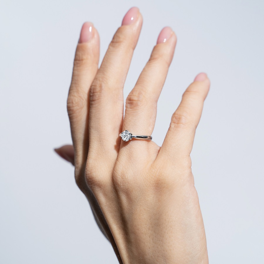 Помолвочное кольцо из платины с бриллиантом весом пол карата ПК-088-037 Platinum Lab фото 3
