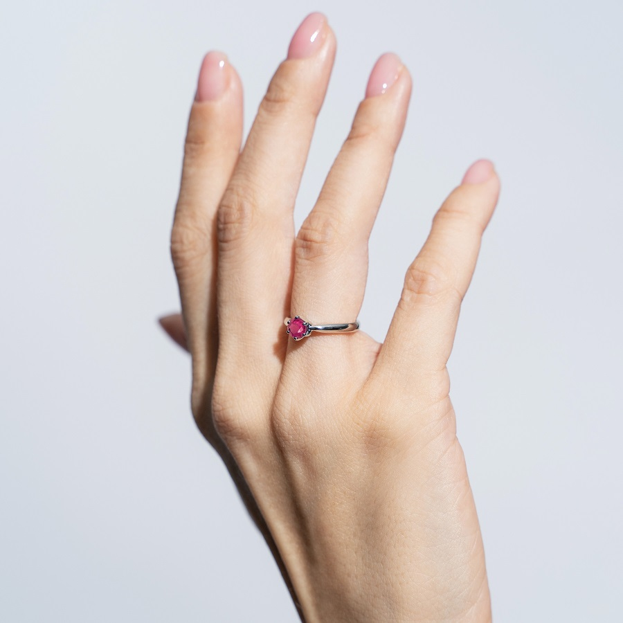 Помолвочное кольцо из платины с рубином ПК-088Р-02 Platinum Lab фото 4