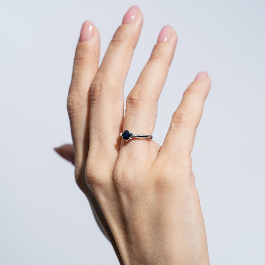 Помолвочное кольцо из платины с сапфиром ПК-088С-02 Platinum Lab фото 4 