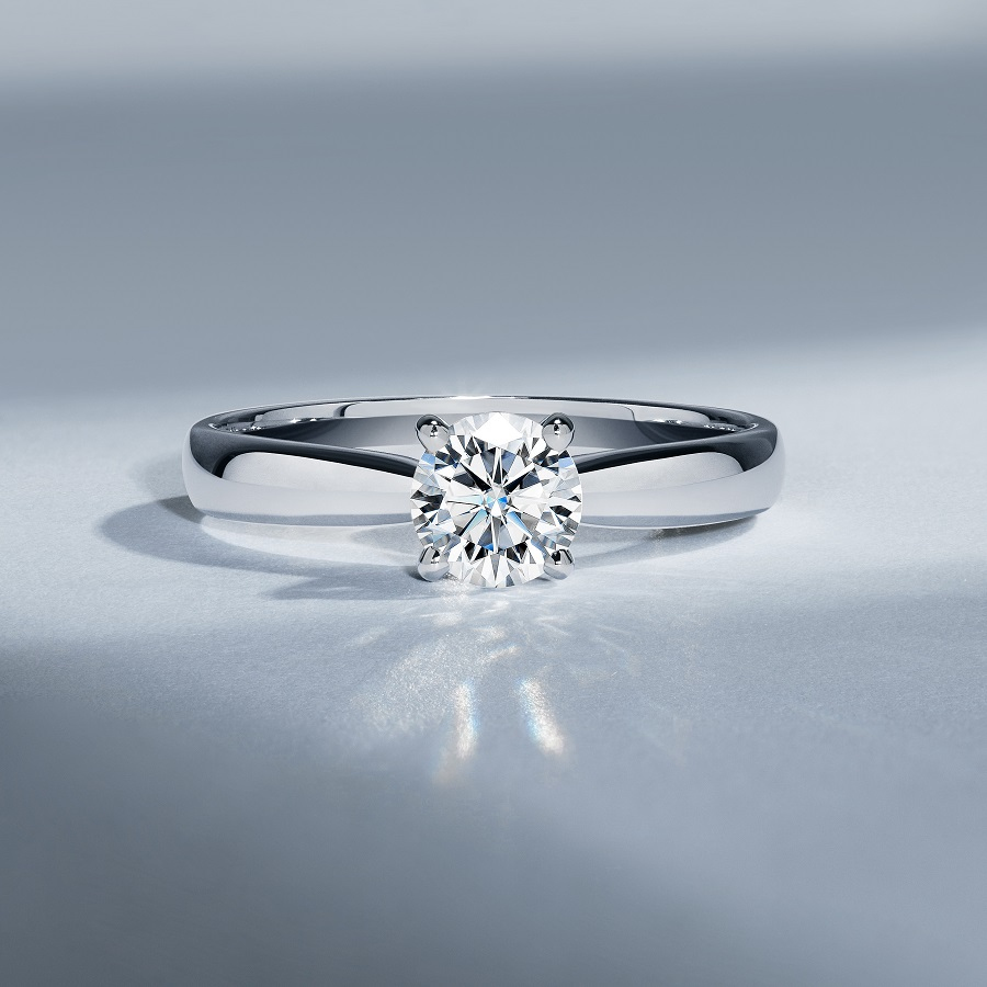 Помолвочное кольцо из платины с крупным бриллиантом весом пол карата ПК-090-04 Platinum Lab фото 4