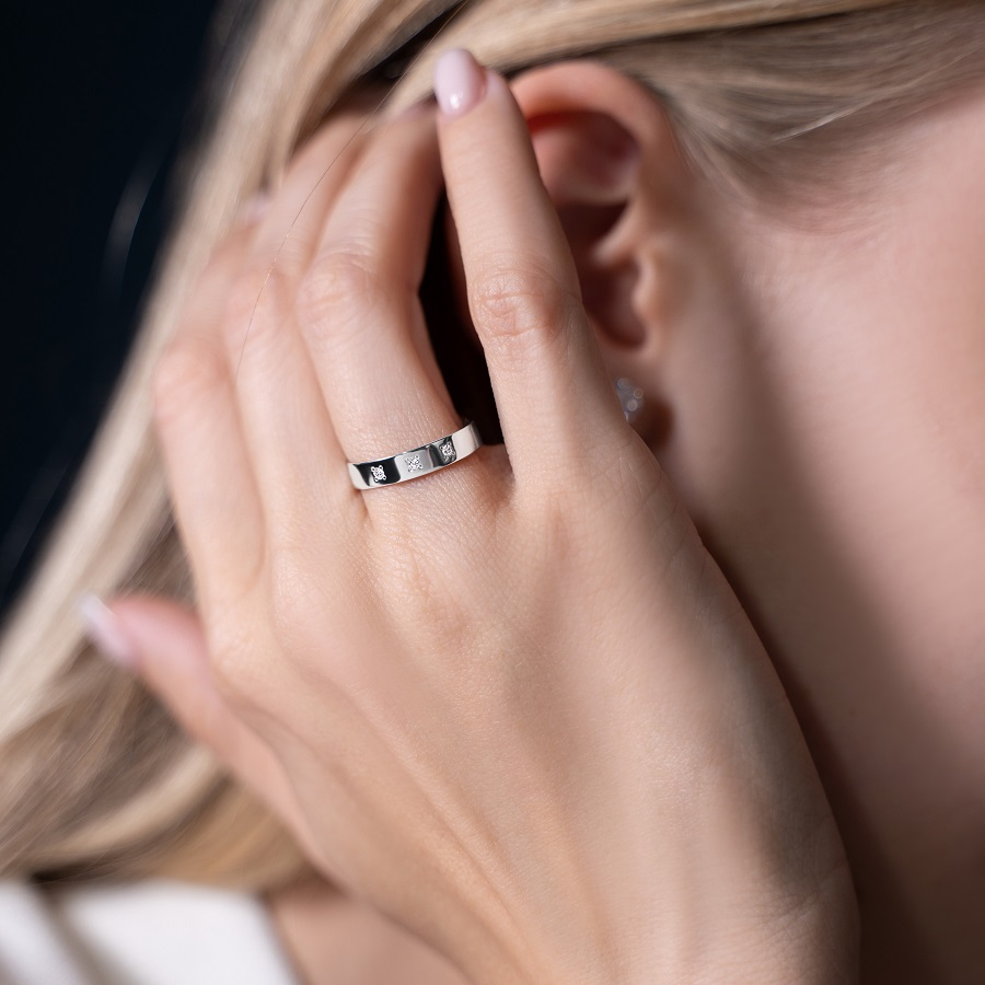 Обручальное кольцо из платины с бриллиантами ПК-114-03 Platinum Lab фото 4