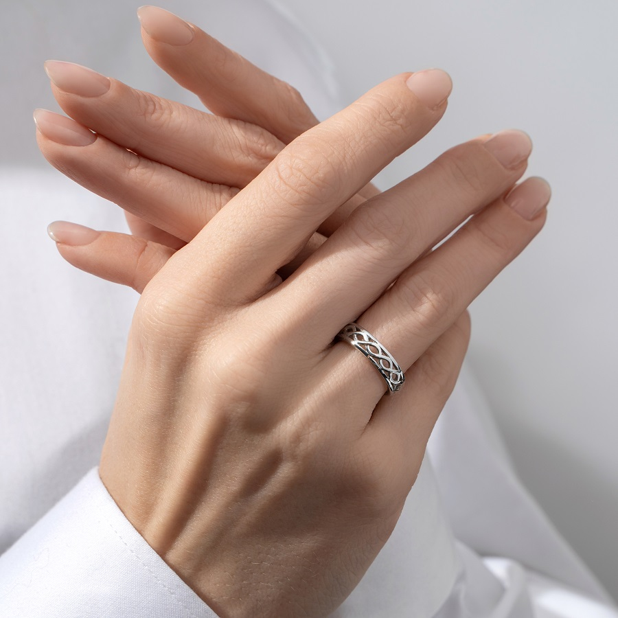 Обручальное кольцо из платины витое ПК-138-00 Platinum Lab фото 3