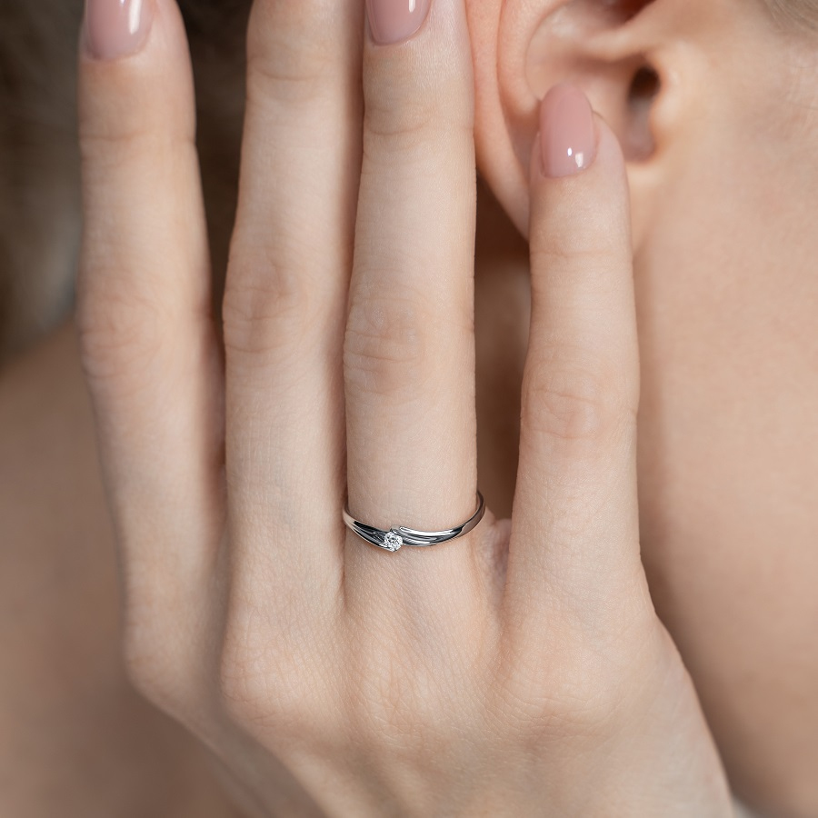 Помолвочное кольцо из платины с бриллиантом ПК-225-01 Platinum Lab фото 3