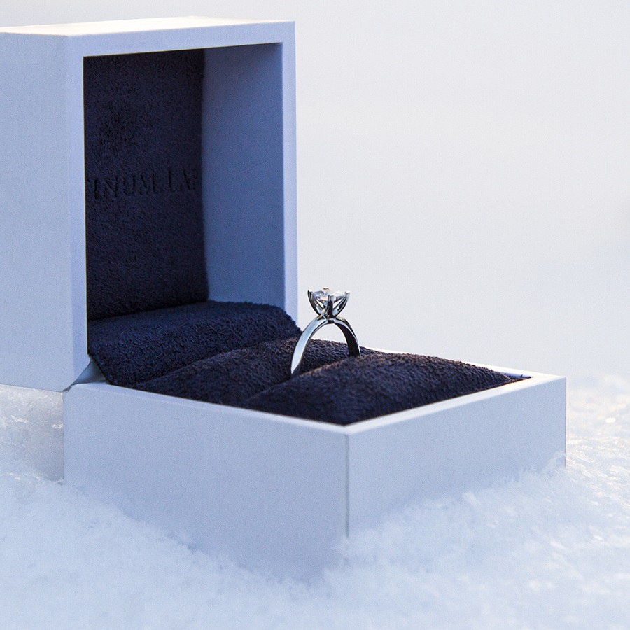 Помолвочное кольцо из платины с одним бриллиантом весом более 1 карата ПК-100-01 Platinum Lab фото 4
