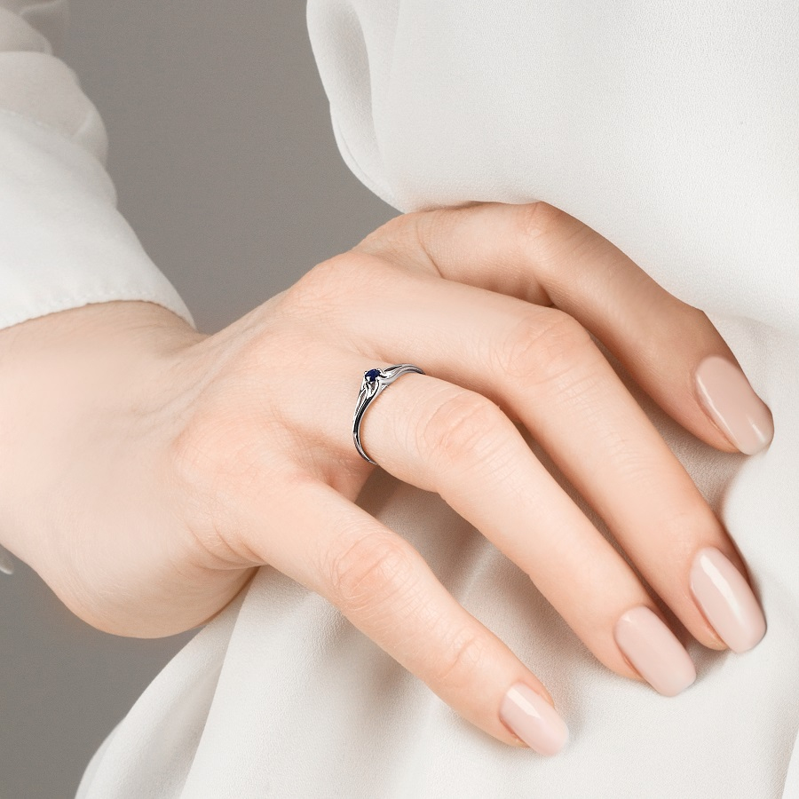 Помолвочное кольцо из платины с сапфиром ПК-202С-01 Platinum Lab фото 3