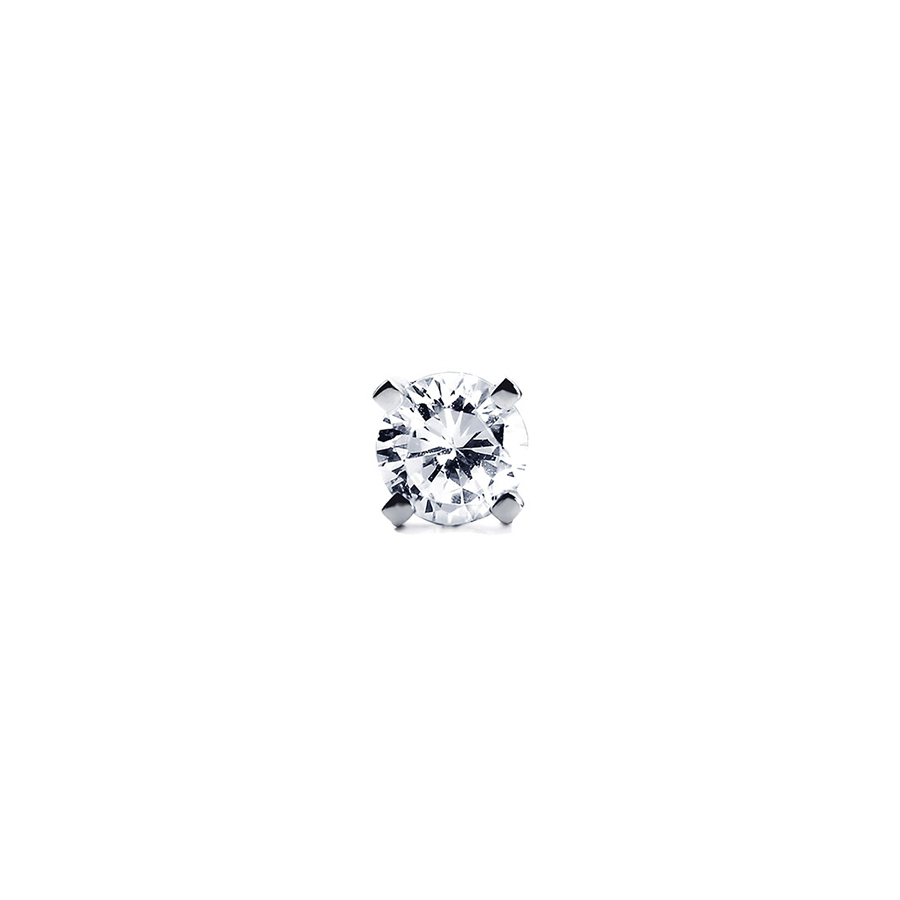 ПС-005-03 1/2 Серьга мужская из платины с бриллиантом весом пол карата