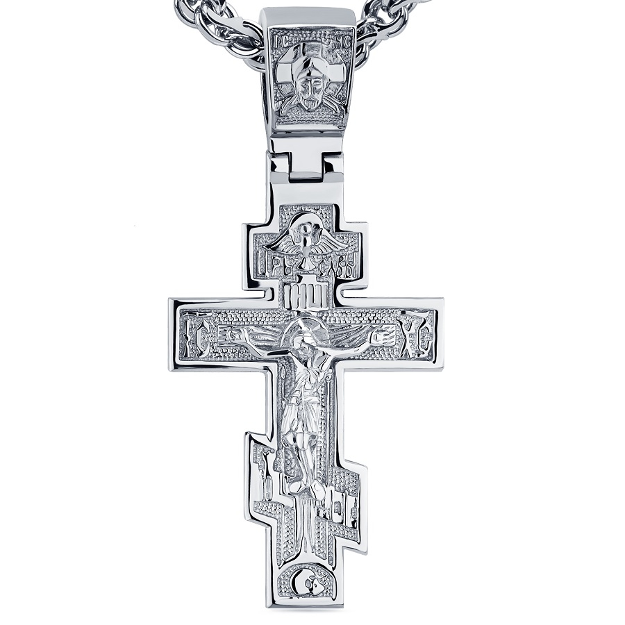 Мужской православный крест из платины ПП-044-03 Platinum Lab фото 1