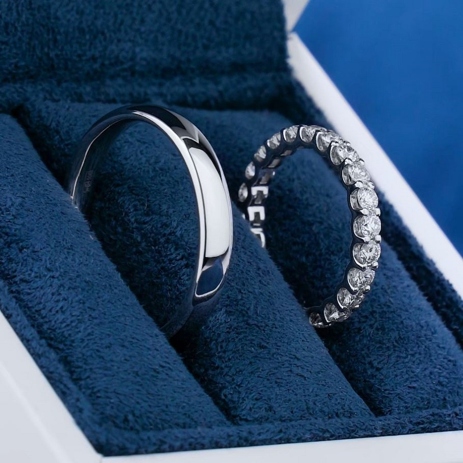 Обручальное кольцо из платины ПК-122-01 Platinum Lab видео 2