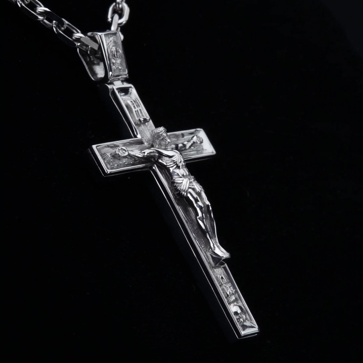 Православный крест из платины ПП-274-01 Platinum Lab видео 1