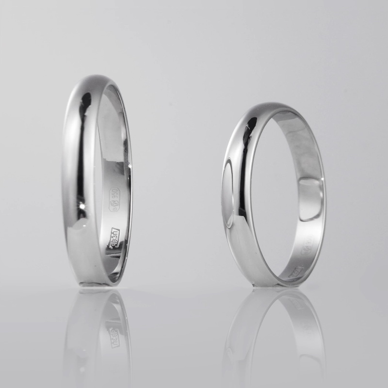 Обручальное кольцо из платины классическое ПК-103-00 Platinum Lab видео 1