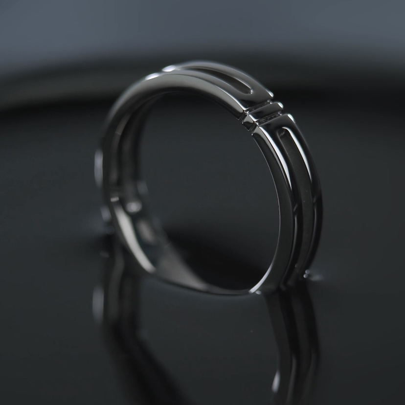 Обручальное кольцо из платины оригинальное ПК-124-00 Platinum Lab видео 1