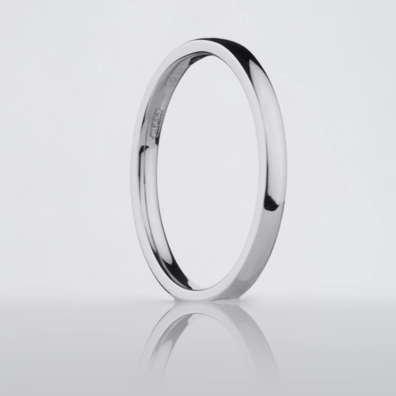 Обручальное кольцо из платины тонкое ПК-132-00 Platinum Lab видео 1