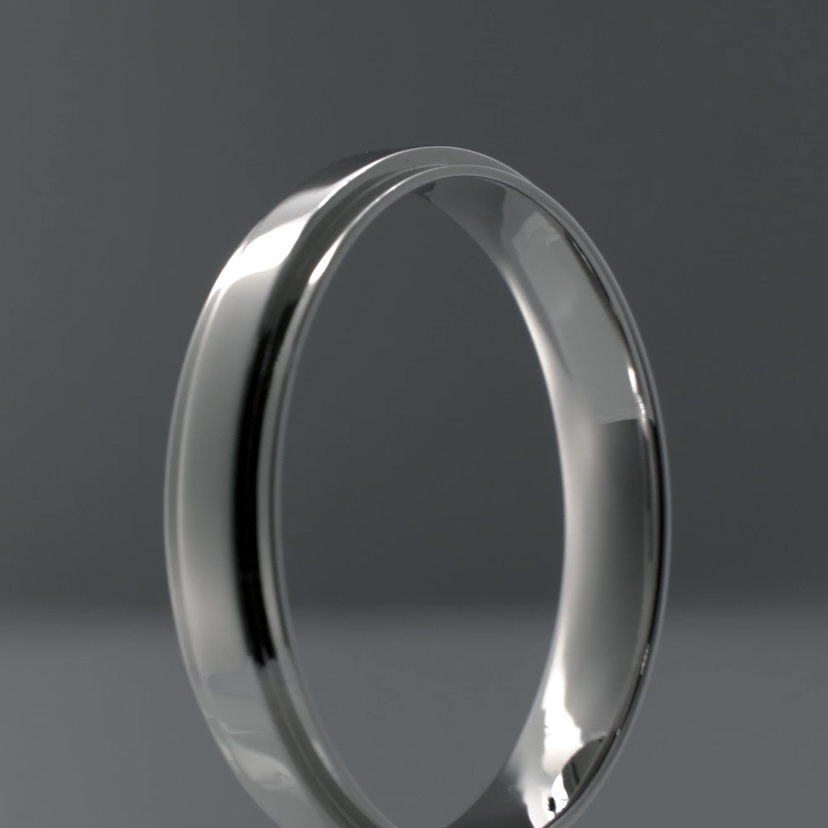 Обручальное кольцо из платины ПК-145-00 Platinum Lab ширина: видео 1 