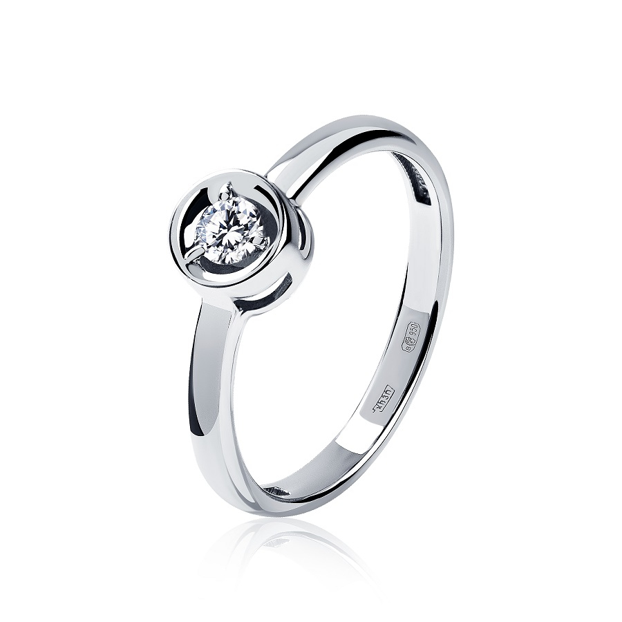 Помолвочное кольцо из платины с бриллиантом ПК-020-01 Platinum Lab фото 1