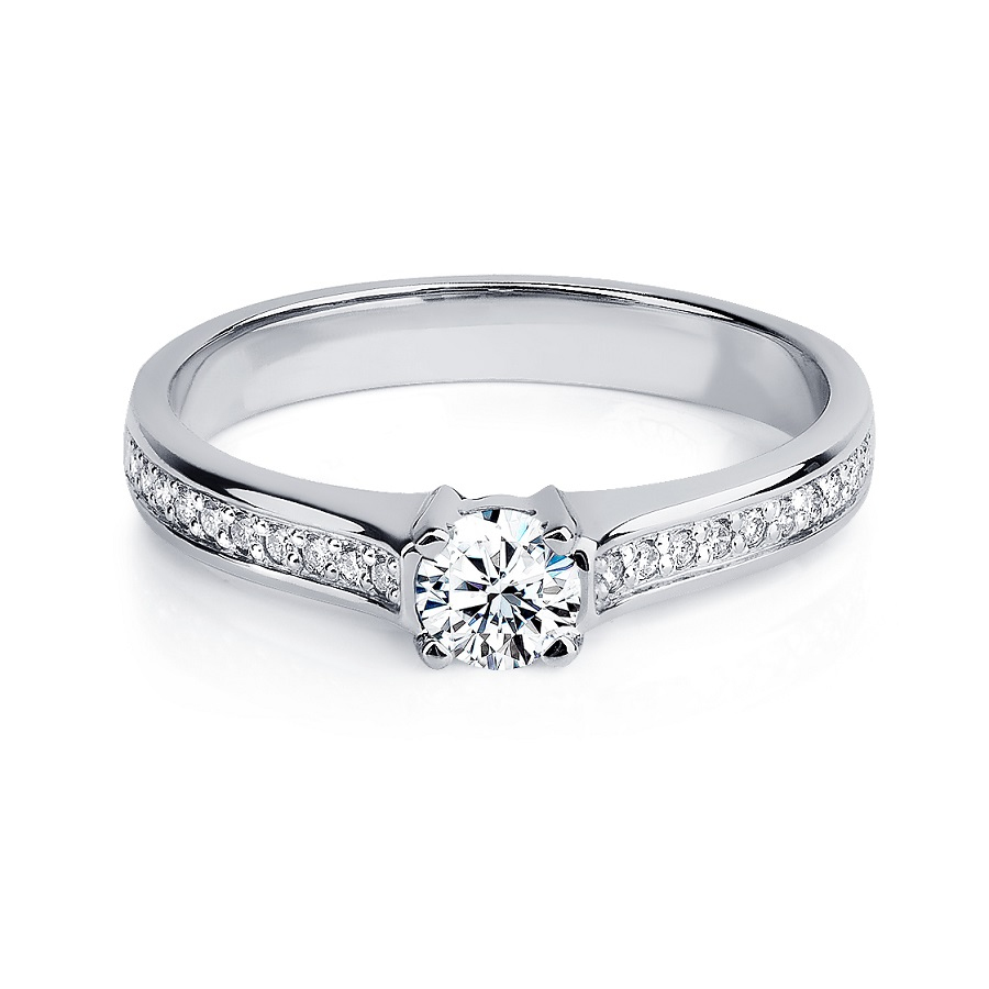 Женское помолвочное кольцо с бриллиантами из платины ПК-031-01 Platinum Lab фото 3