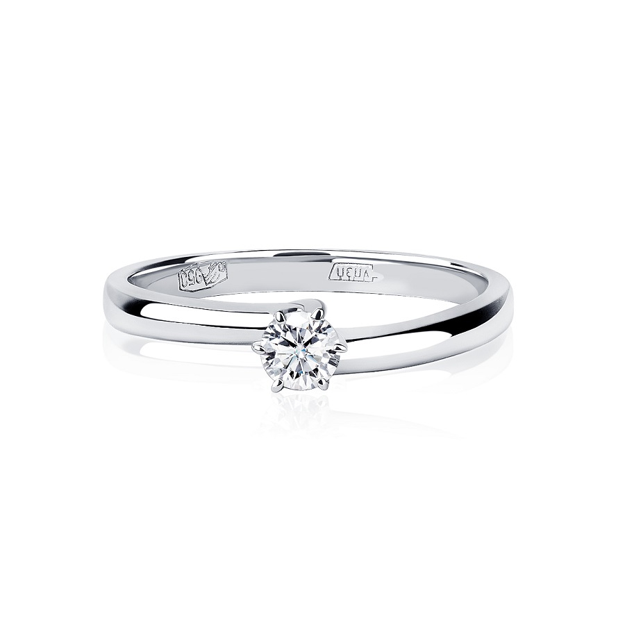 Женское помолвочное кольцо с 1 бриллиантом из платины ПК-057-00 PlatinumLab фото 3