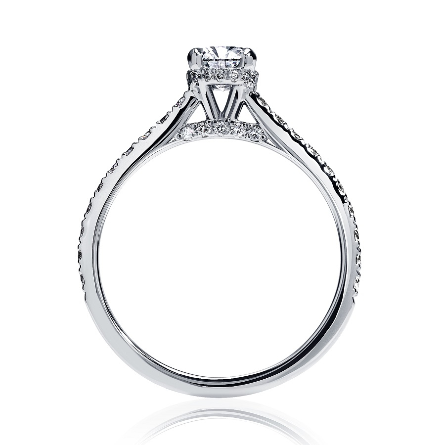 Классическое помолвочное кольцо из платины с бриллиантами ПК-065-01 Platinum Lab фото 6