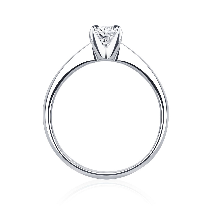 Женское кольцо с 1 бриллиантом из платины ПК-086-02 Платинум Лаб фото 2
