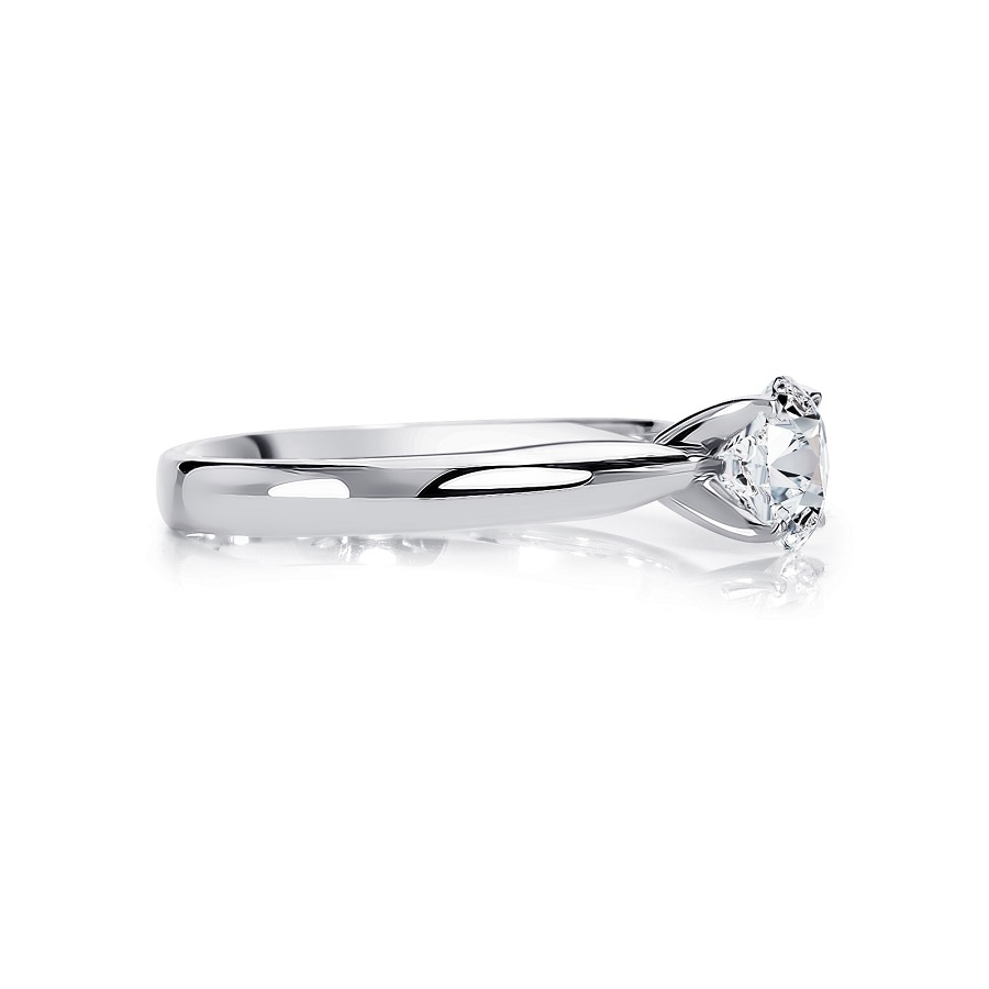 Классическое помолвочное кольцо из платины с одним бриллиантом ПК-086-05 Platinum Lab фото 4