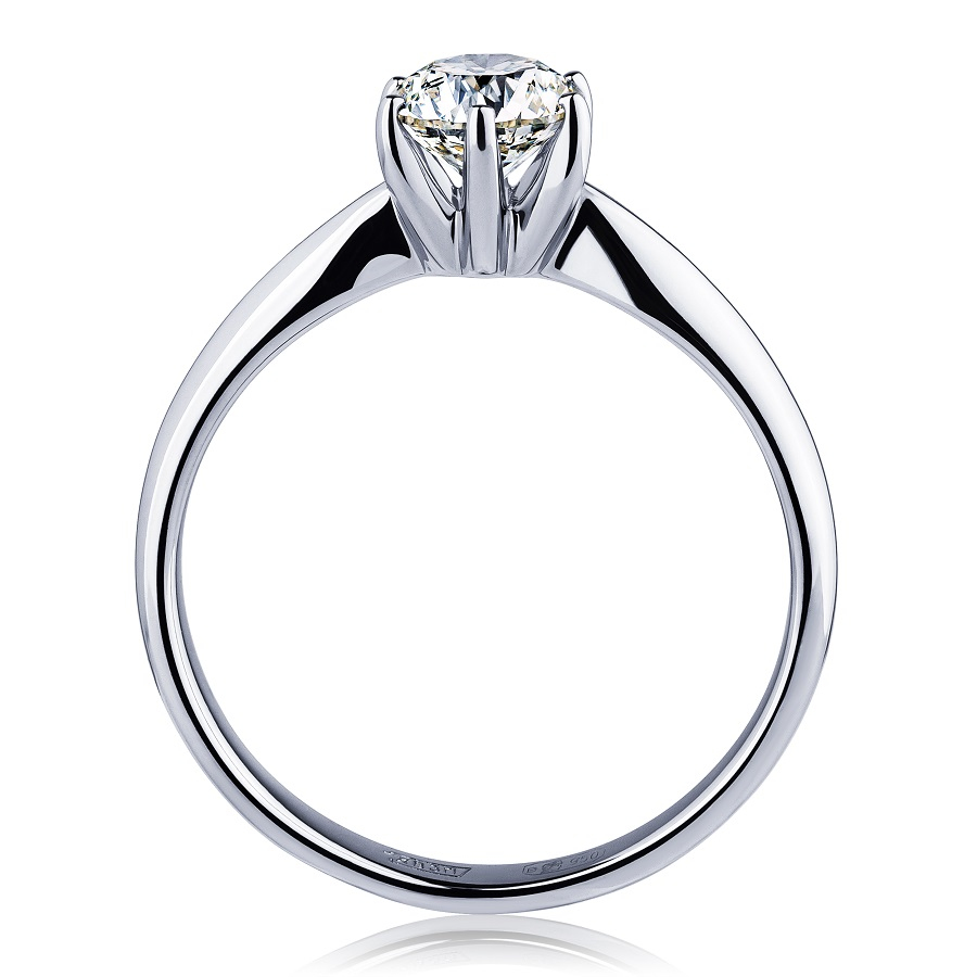 Помолвочное кольцо из платины с бриллиантом ПК-088-037 Platinum Lab фото 4
