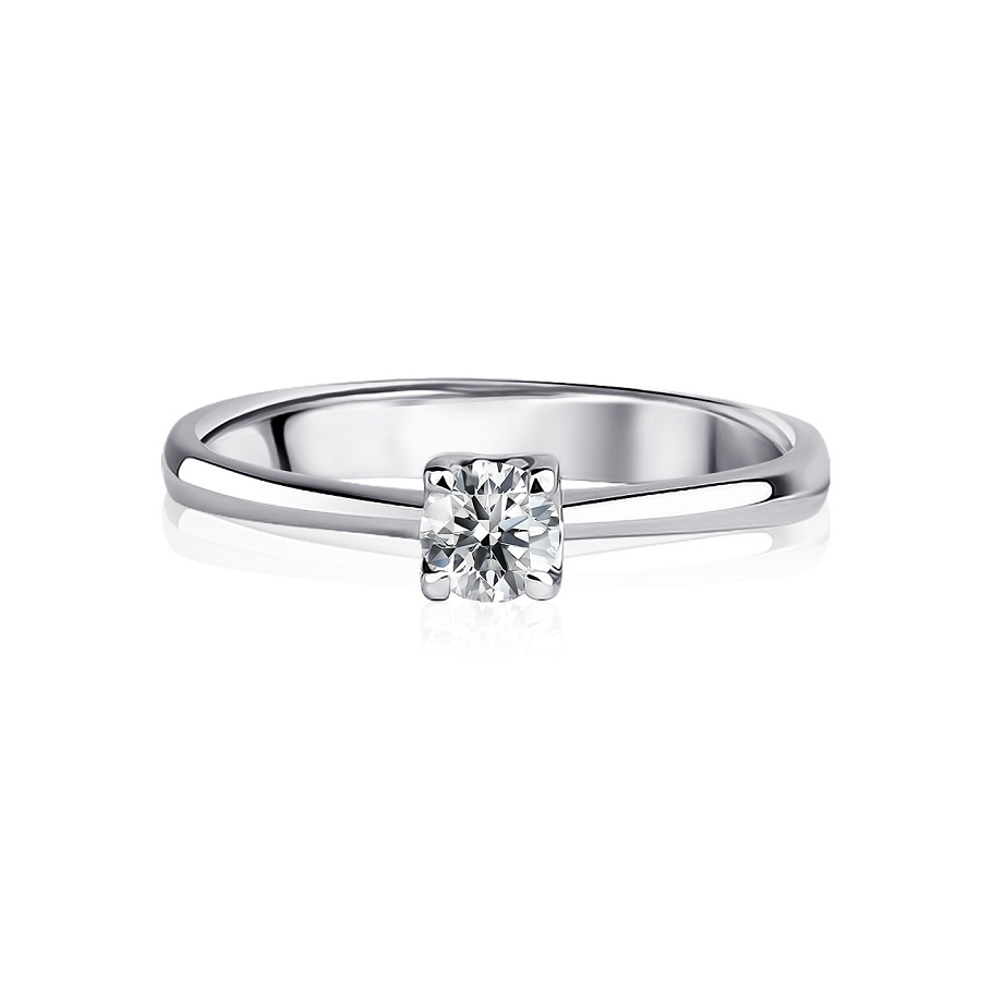 Помолвочное кольцо для предложения из платины с одним бриллиантом ПК-096-01 Platinum Lab фото 3