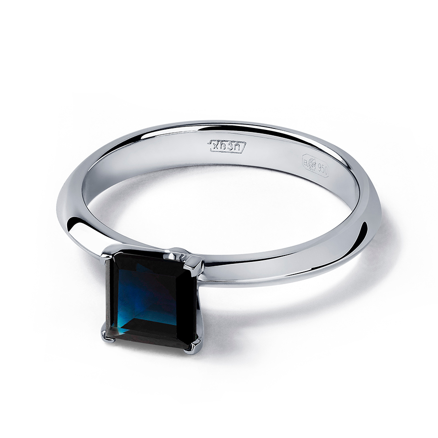 Помолвочное кольцо из платины с сапфиром ПК-100С-01 Platinum Lab фото 4