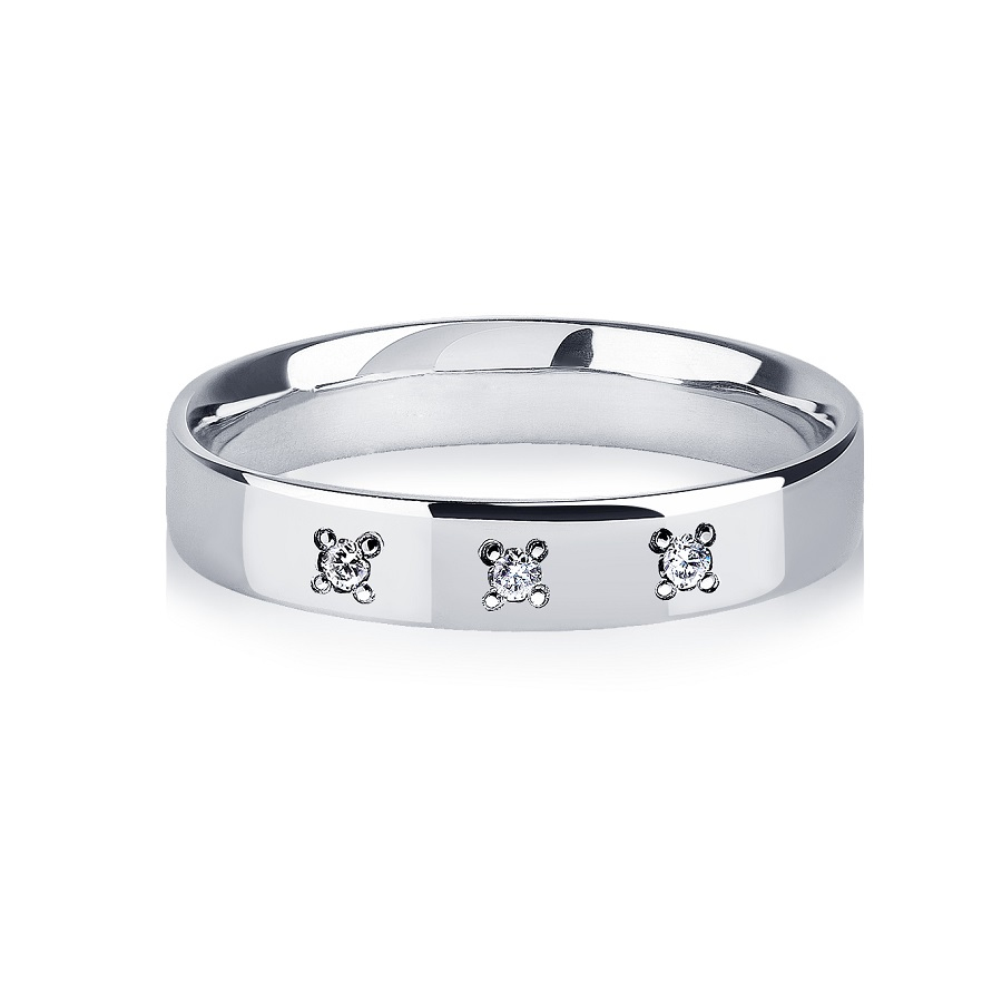 Обручальное кольцо из платины с бриллиантами ПК-114-03 Platinum Lab фото 3