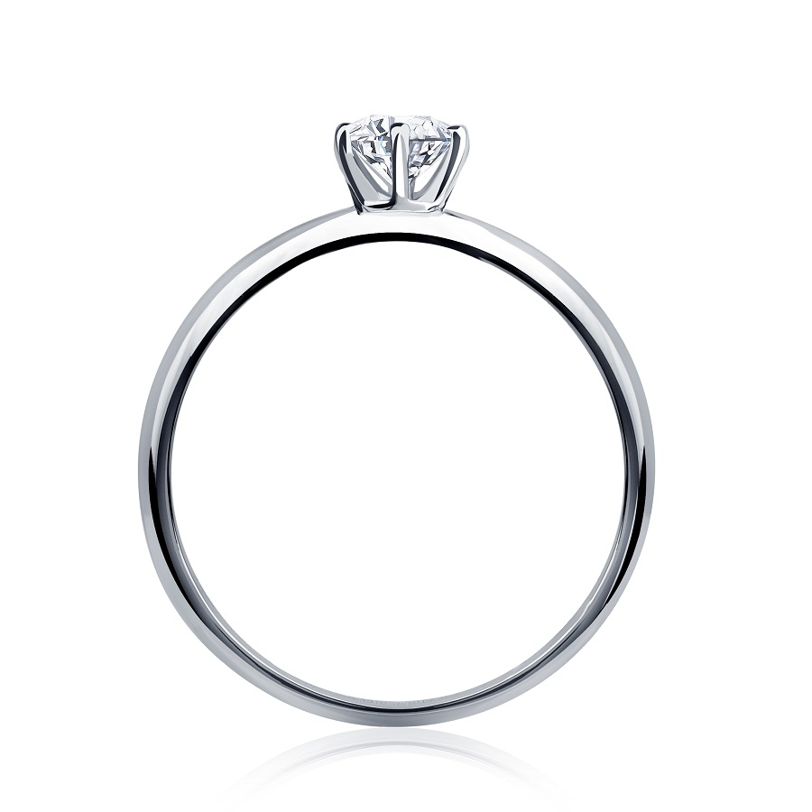 Помолвочное кольцо из платины с бриллиантом ПК-009-01 фото 5