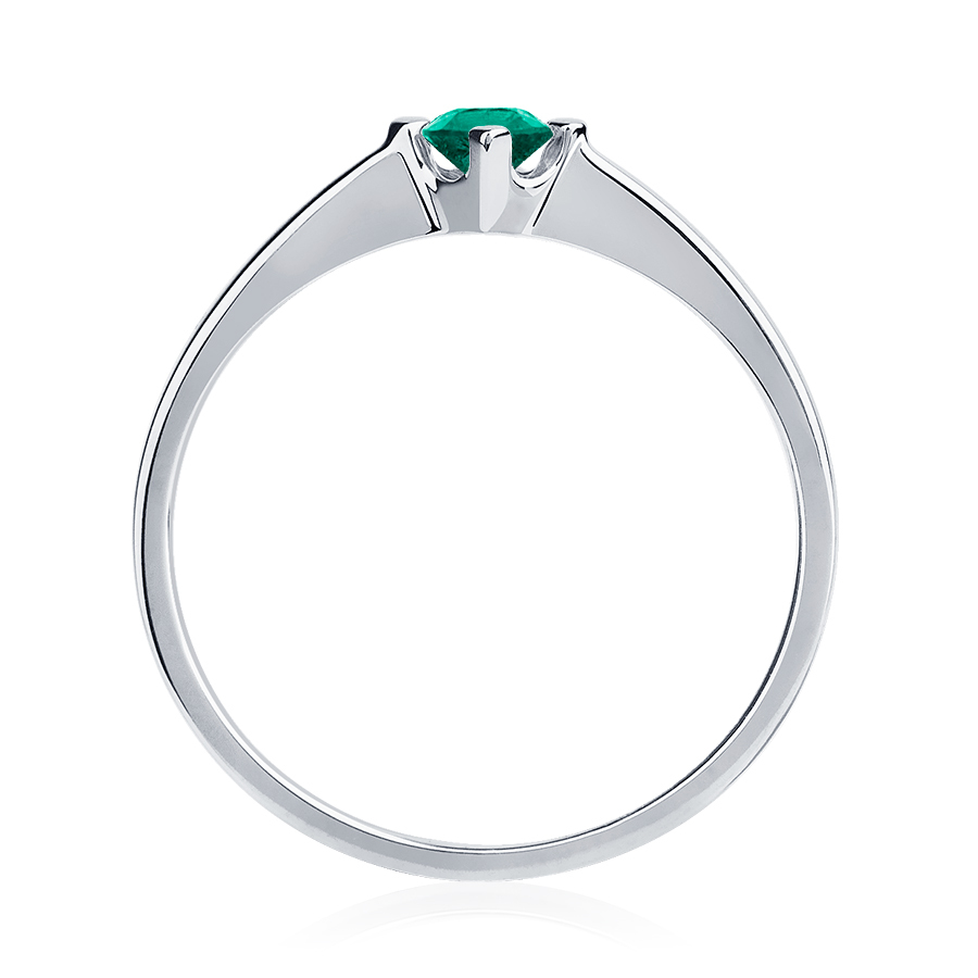 Помолвочное кольцо для помолвки с изумрудом из платины ПК-012И-01 Platinum Lab фото 2