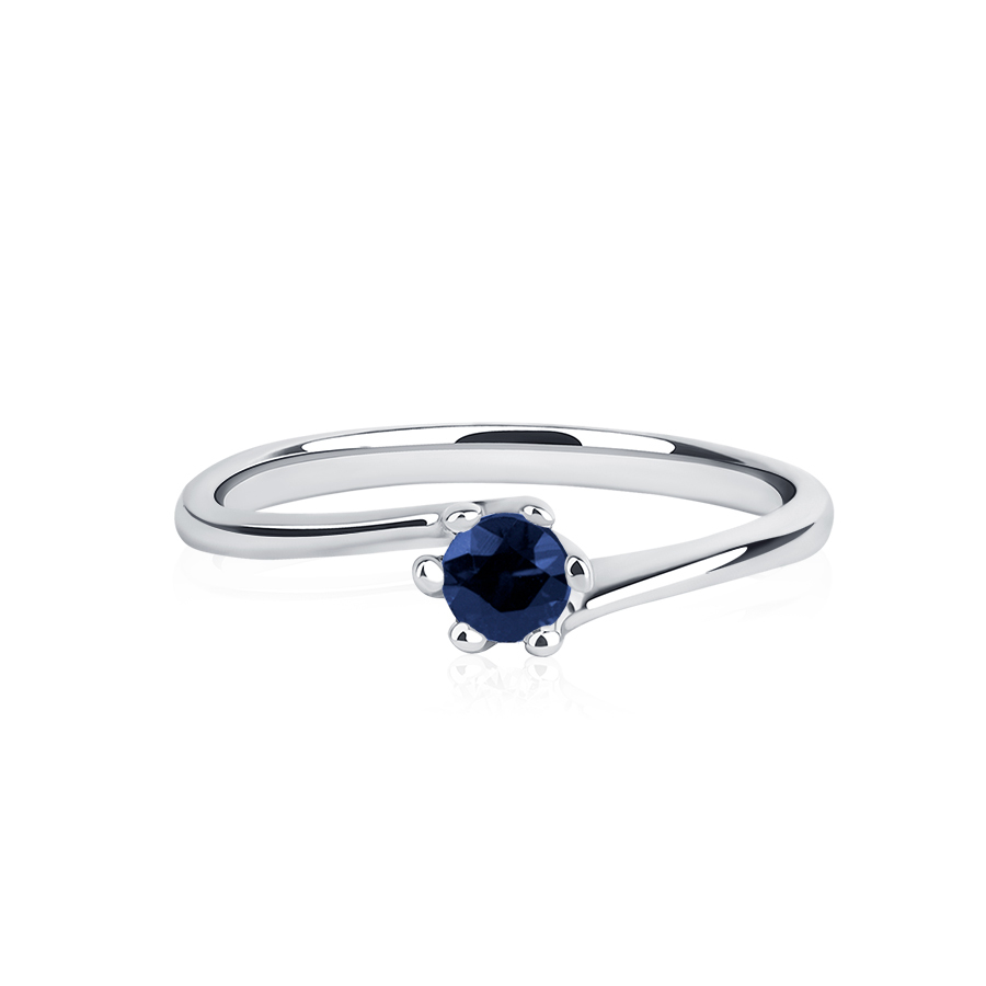 Женское помолвочное кольцо из платины с сапфиром ПК-018С-01 Платинум Лаб фото 3